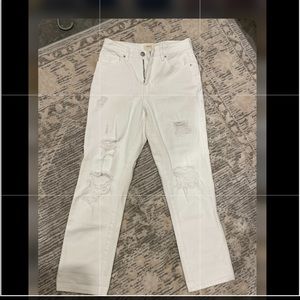 Pacsun White Ripped Mom Jeans